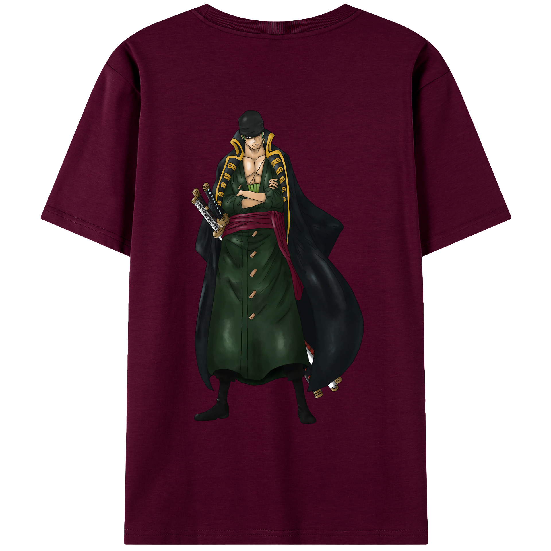 ワンピース ロロノア・ゾロ ONE PIECE Roronoa Zoro レディース半袖Tシャツ(バックプリント)